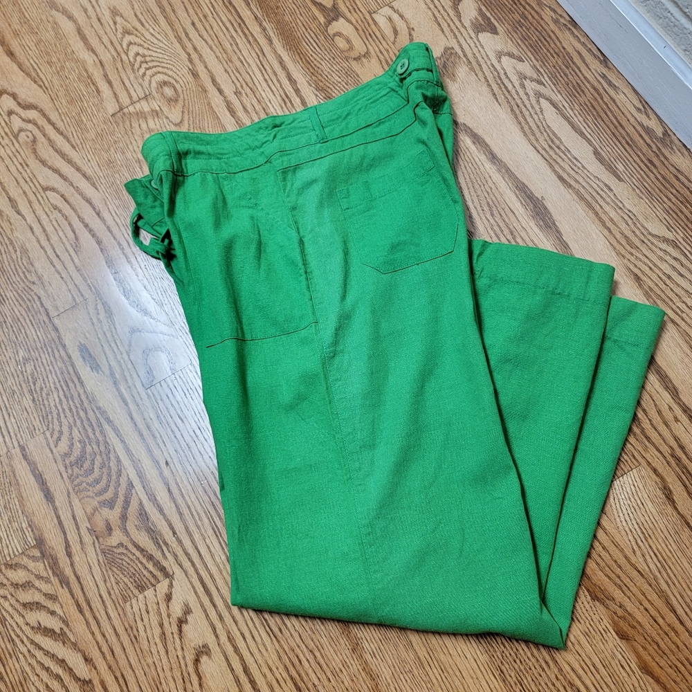 Green Linen Pants